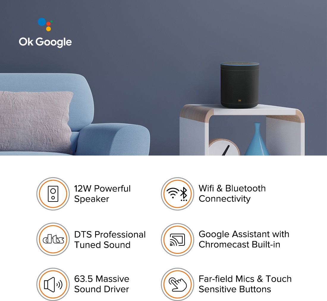 Mi Smart Bluetooth Speaker With Google Assistant Black