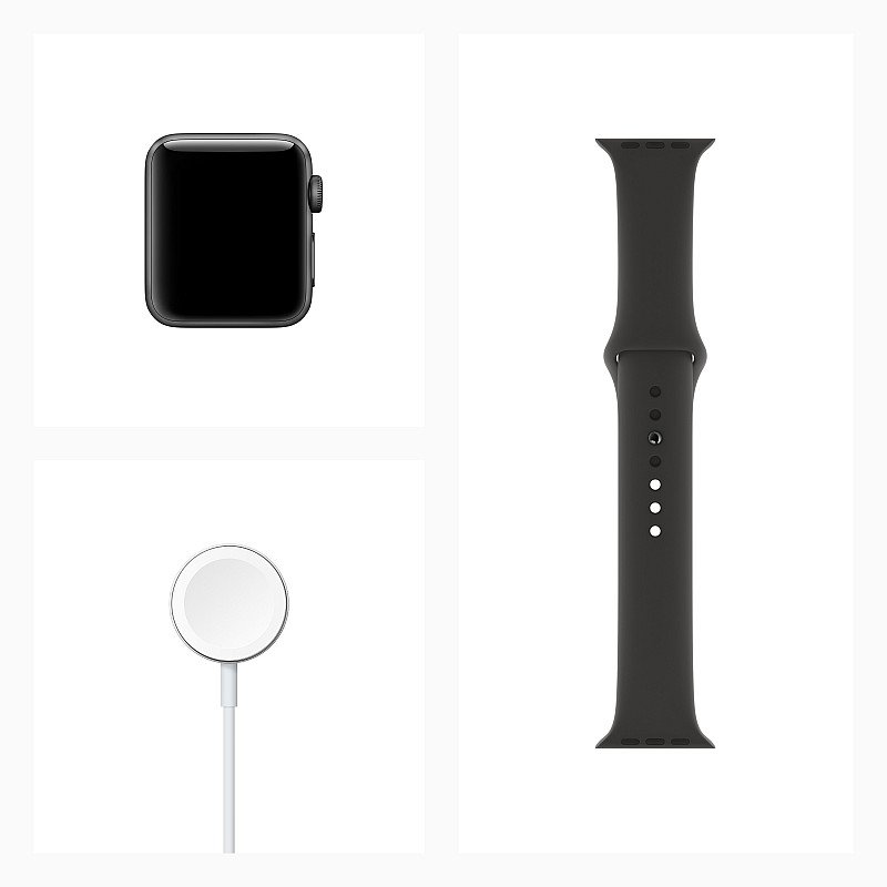 Apple Watch Series 3 (GPS, 38mm) - Space Grey Aluminium Case with Black Sport Band