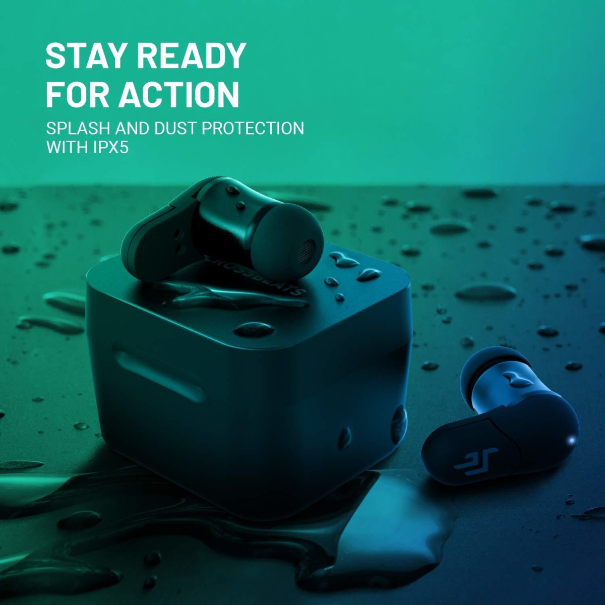 CrossBeats AIR Black True Wireless Bluetooth Headset Black