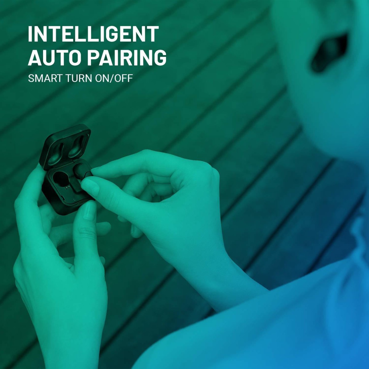 CrossBeats AIR Black True Wireless Bluetooth Headset Black