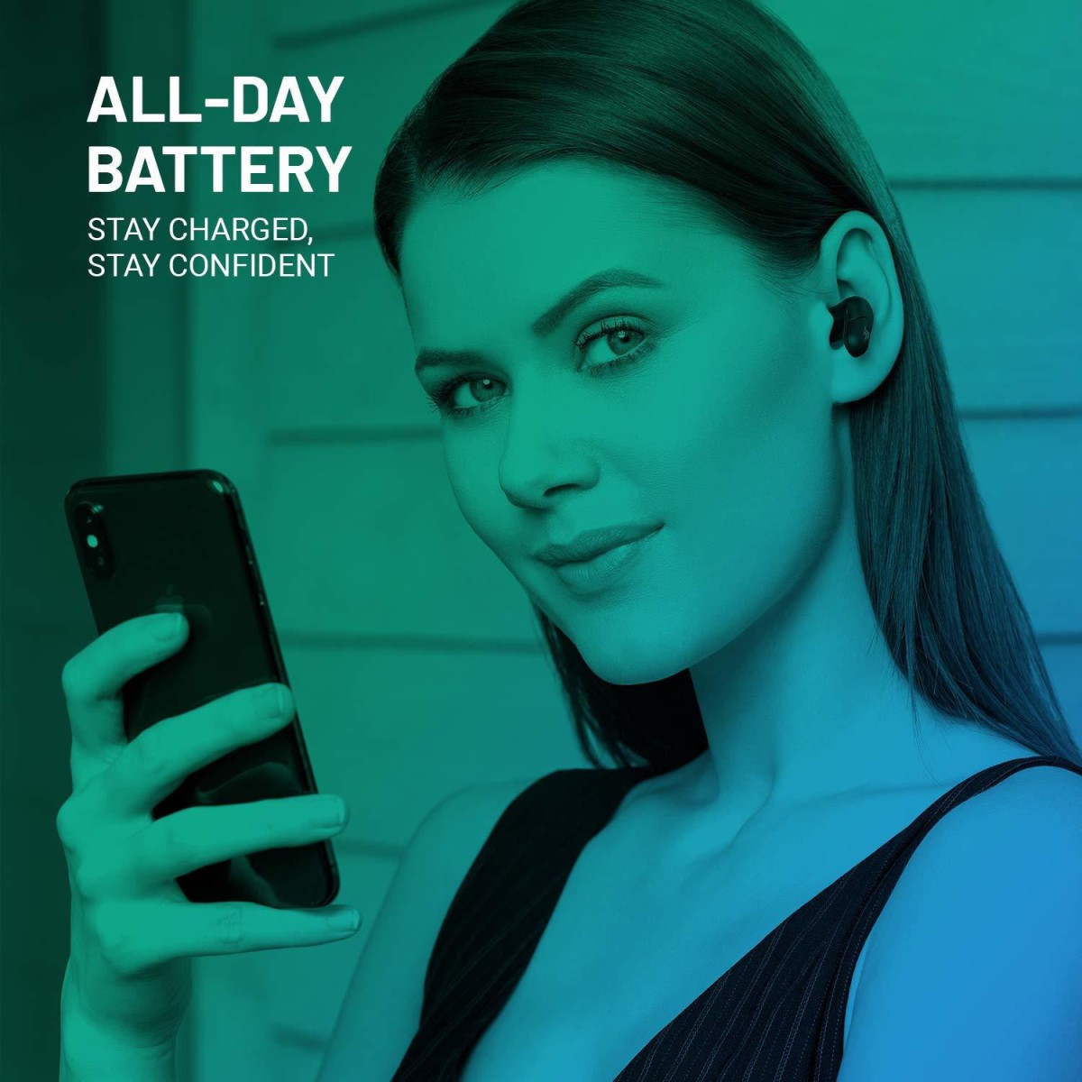 CrossBeats AIR Black True Wireless Bluetooth Headset Black