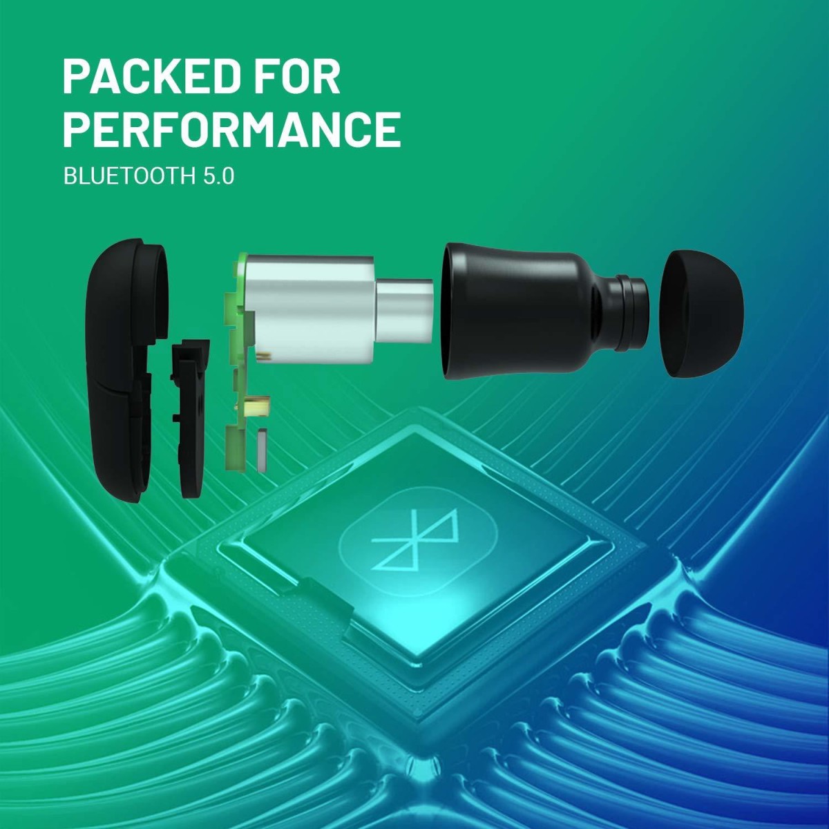 CrossBeats AIR Black True Wireless Bluetooth Headset Black