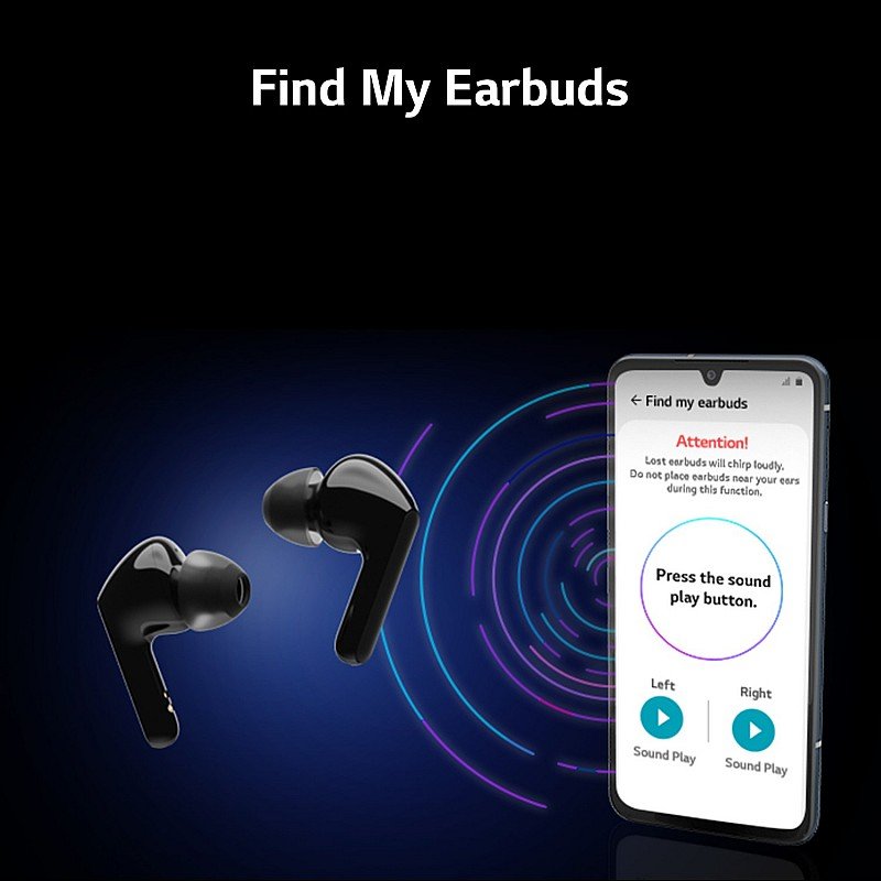 LG TONE Free HBS-FN4 with British Meridian Sound And Noise Isolation Bluetooth Headset Black, True Wireless