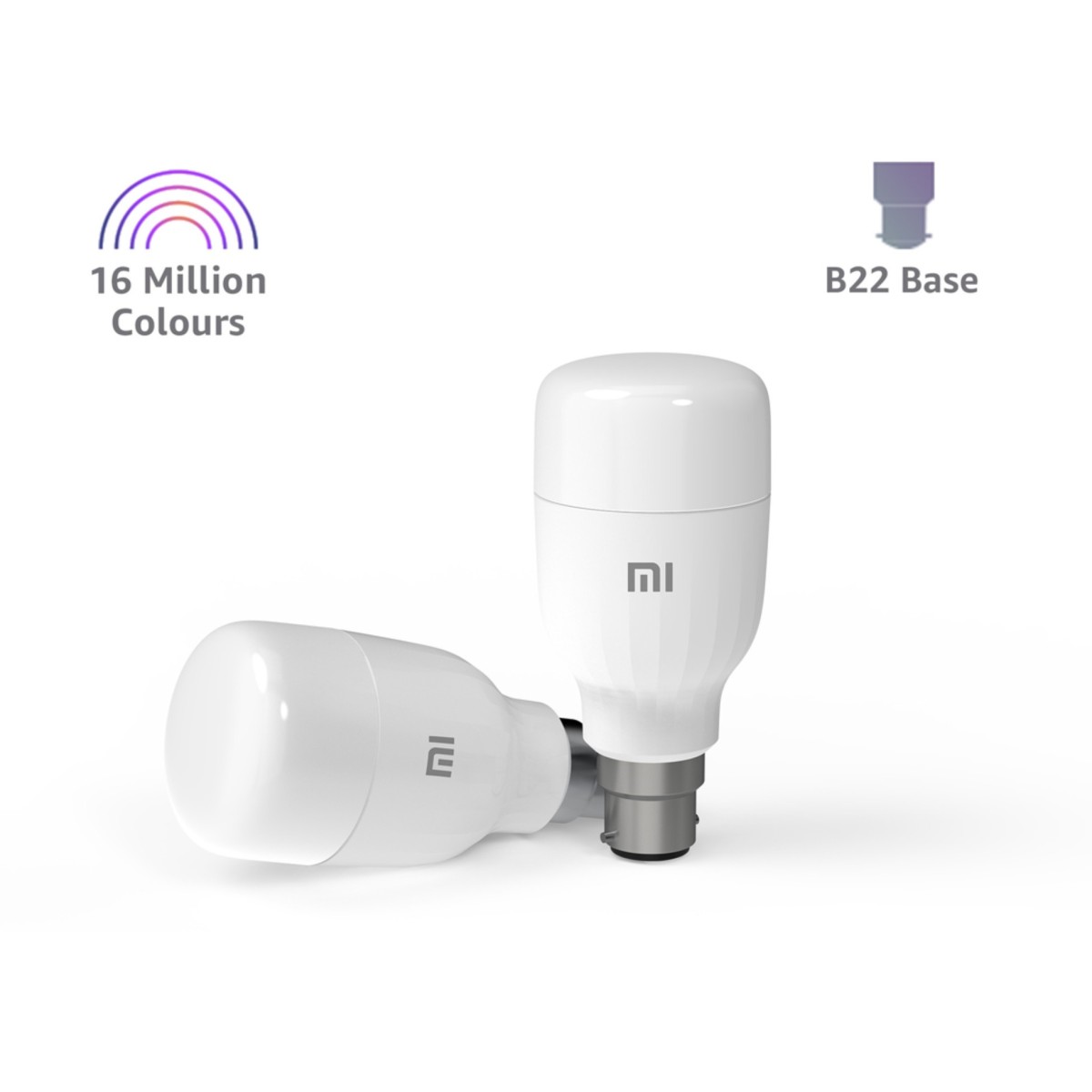 Mi LED Smart Color Bulb (B22) - (16 Million Colors + 11 Years Long Life + Compatible with Amazon Alexa and Google Assistant) Mi LED Smart Color Bulb (B22) - (16 Million Colors + 11 Years Long Life + Compatible with Amazon Alexa and Google Assistant)