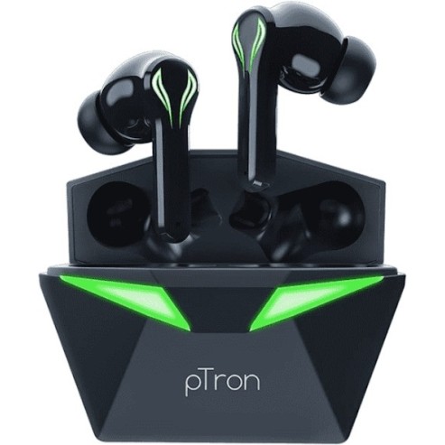 PTron Bassbuds Jade Bluetooth Gaming Headset (Black, True Wireless) PTron Bassbuds Jade Bluetooth Gaming Headset (Black, True Wireless)