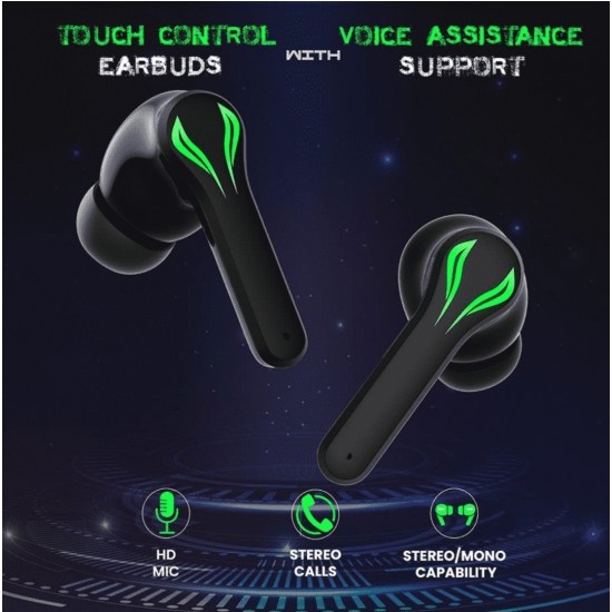 PTron Bassbuds Jade Bluetooth Gaming Headset   (Black, True Wireless)