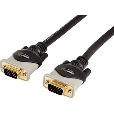 Amazon Basics 6-Feet VGA to VGA Cable for Monitor, Personal Computer (Black) Amazon Basics 6-Feet VGA to VGA Cable for Monitor, Personal Computer (Black)