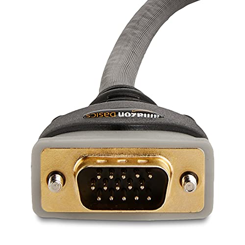 Amazon Basics 6-Feet VGA to VGA Cable for Monitor, Personal Computer (Black) Amazon Basics 6-Feet VGA to VGA Cable for Monitor, Personal Computer (Black)