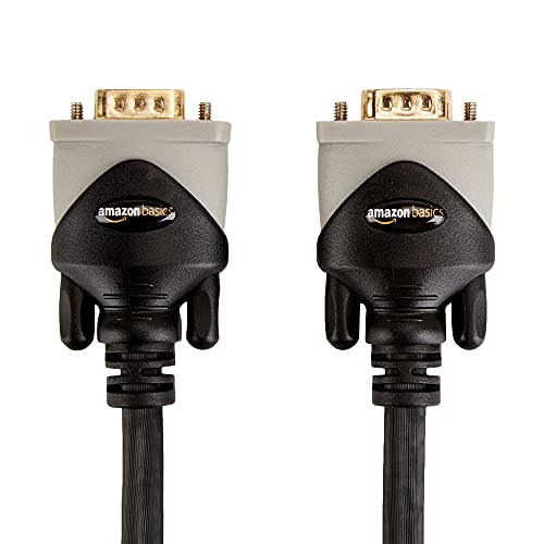 Amazon Basics 6-Feet VGA to VGA Cable for Monitor, Personal Computer (Black) Amazon Basics 6-Feet VGA to VGA Cable for Monitor, Personal Computer (Black)