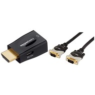 Amazon Basics 6-Feet VGA to VGA Cable for Monitor, Personal Computer (Black) Amazon Basics 6-Feet VGA to VGA Cable for Monitor, Personal Computer (Black)