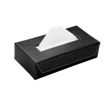 Ecoleatherette - Tissue Box Holder with 100 Pulls Cotton Rags Tissue | Durable & Water Resistant