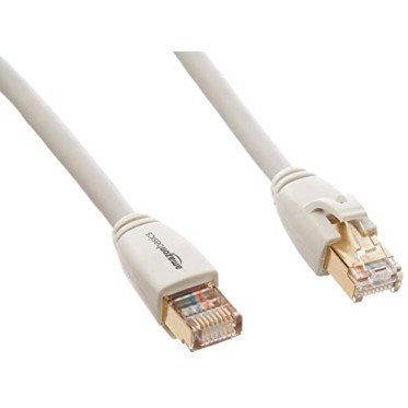Amazon Basics RJ45 Cat7 Ethernet LAN Cable | 15 Ft, White | High-Speed Network for Security Cameras Amazon Basics RJ45 Cat7 Ethernet LAN Cable | 15 Ft, White | High-Speed Network for Security Cameras
