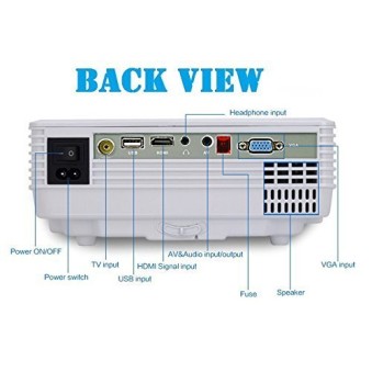VISION VP-606 wi-fi Portable LED Projector & LED Lamp 50000 Hrs. 1800 Lumens, HDMI, USB, VGA, SD Card Slot, Educational Projector VISION VP-606 wi-fi Portable LED Projector & LED Lamp 50000 Hrs. 1800 Lumens, HDMI, USB, VGA, SD Card Slot, Educational Projector