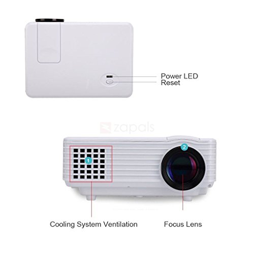 VISION VP-606 wi-fi Portable LED Projector & LED Lamp 50000 Hrs. 1800 Lumens, HDMI, USB, VGA, SD Card Slot, Educational Projector VISION VP-606 wi-fi Portable LED Projector & LED Lamp 50000 Hrs. 1800 Lumens, HDMI, USB, VGA, SD Card Slot, Educational Projector