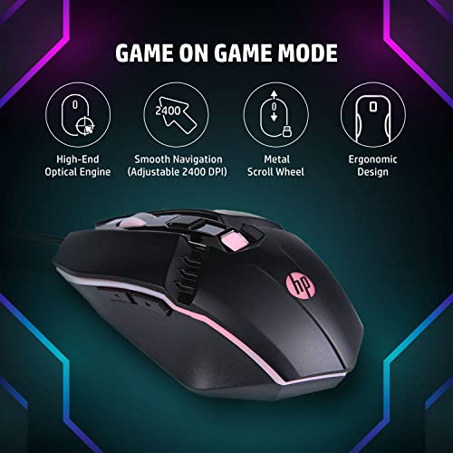 HP M270 Backlit USB Wired Gaming Mouse with 6 Buttons, 4-Speed Customizable 2400 DPI, Ergonomic Design, Breathing LED Lighting HP M270 Backlit USB Wired Gaming Mouse with 6 Buttons, 4-Speed Customizable 2400 DPI, Ergonomic Design, Breathing LED Lighting