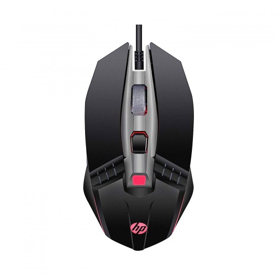 HP M270 Backlit USB Wired Gaming Mouse with 6 Buttons, 4-Speed Customizable 2400 DPI, Ergonomic Design, Breathing LED Lighting