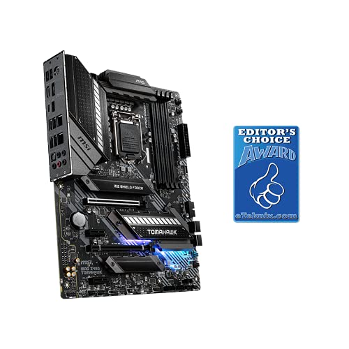 MSI MAG Z490 Tomahawk Motherboard (ATX, 10th Gen Intel Core, LGA 1200, DDR4, 2X M.2, USB 3.2, Type-C, 2.5G LAN, RGB) MSI MAG Z490 Tomahawk Motherboard (ATX, 10th Gen Intel Core, LGA 1200, DDR4, 2X M.2, USB 3.2, Type-C, 2.5G LAN, RGB)
