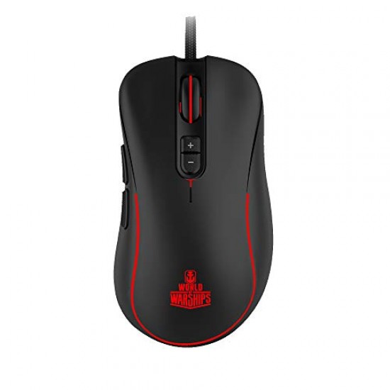 Ant Esports GM270W Optical Wired Gaming Mouse with 7 Programmable Buttons and 3200 Adjustable DPI - Black - USB