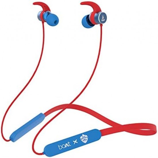 boAt Rockerz 255 Delhi Capitals Edition Wireless Headset with Super Extra Bass, IPX5 Upto 6H Playback(DC Blue)Bluetooth Mode refurbished