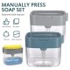 Airtree 2 in 1 Soap Pump Plastic Dispenser for Dishwasher Liquid Holder Random Colour - 385ml Free Sponge
