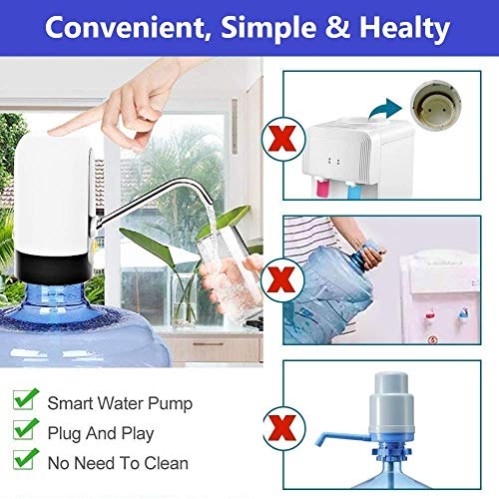 Airtree Automatic Wireless Water Can Dispenser Pump for 20 Litre Bottle Can/Portable & Rechargeable Electric Water Bottle Pump Dispenser Airtree Automatic Wireless Water Can Dispenser Pump for 20 Litre Bottle Can/Portable & Rechargeable Electric Water Bottle Pump Dispenser