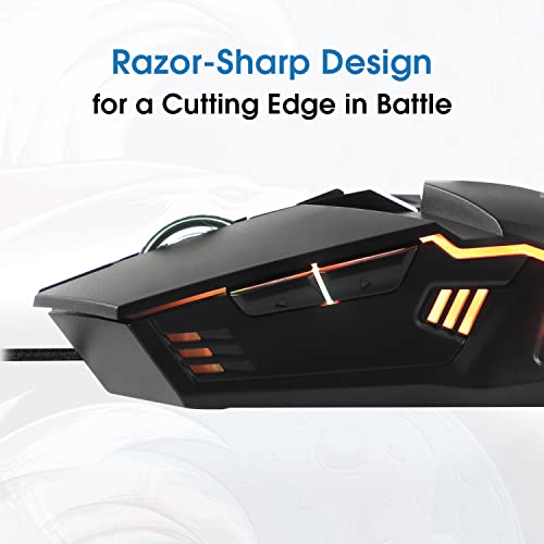 EvoFox Shadow Optical USB Wired Gaming Mouse with Upto 3600 DPI Gaming Sensor 1.8m Braided Cable (Black) EvoFox Shadow Optical USB Wired Gaming Mouse with Upto 3600 DPI Gaming Sensor 1.8m Braided Cable (Black)