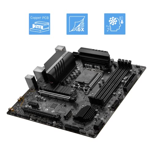 MSI Pro B660M-A Ddr4 Motherboard, Micro-ATX - Supports Intel 12Th Gen Core Processors Black