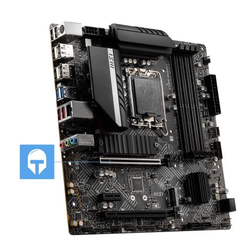 MSI Pro B660M-A Ddr4 Motherboard, Micro-ATX - Supports Intel 12Th Gen Core Processors Black