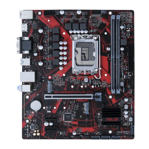 ASUS EX-B660M-V5 D4 Intel B660 (LGA1700) mATX Motherboard with PCIe 4.0 Slot, DDR4, 1GB Ethernet, Two M.2 Slots, HDMI, D-Sub ASUS EX-B660M-V5 D4 Intel B660 (LGA1700) mATX Motherboard with PCIe 4.0 Slot, DDR4, 1GB Ethernet, Two M.2 Slots, HDMI, D-Sub