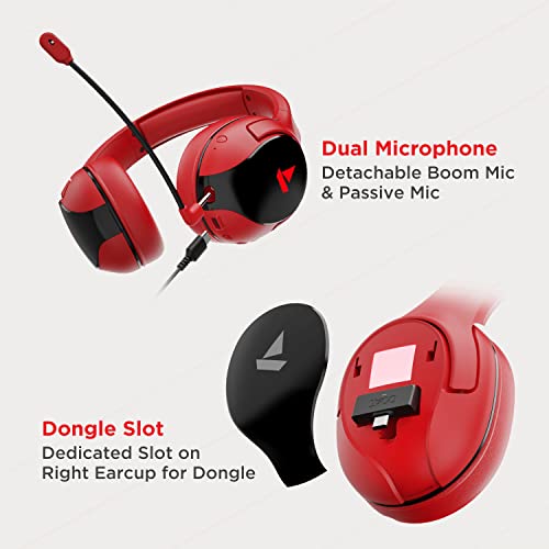 boAt Immortal Im 1300 Wireless Gaming Headphones with 2.4Ghz Ultra Low Latency Mode(Upto 35Ms),Bluetooth Mode (Refurbished) boAt Immortal Im 1300 Wireless Gaming Headphones with 2.4Ghz Ultra Low Latency Mode(Upto 35Ms),Bluetooth Mode (Refurbished)