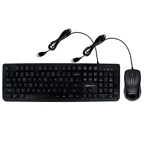 Airtree Wired Keyboard for Windows, USB 2.0 Interface, for PC, Computer, Laptop, Mac (Black)-