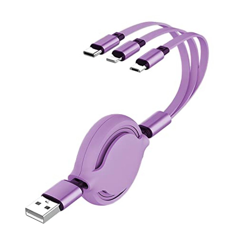 Airtree 3-IN-1 Retractable 3.0 Fast Charger Cord Compatible with Phone/Type C/Micro USB for All Android and iOS Smartphones Airtree 3-IN-1 Retractable 3.0 Fast Charger Cord Compatible with Phone/Type C/Micro USB for All Android and iOS Smartphones