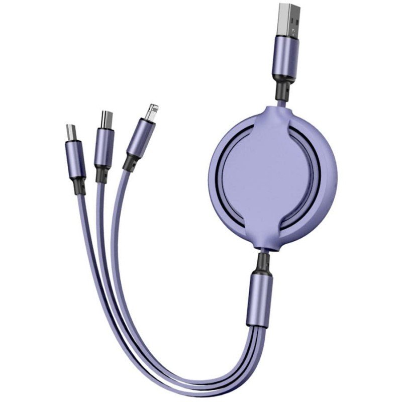 Airtree 3-IN-1 Retractable 3.0 Fast Charger Cord Compatible with Phone/Type C/Micro USB for All Android and iOS Smartphones Airtree 3-IN-1 Retractable 3.0 Fast Charger Cord Compatible with Phone/Type C/Micro USB for All Android and iOS Smartphones