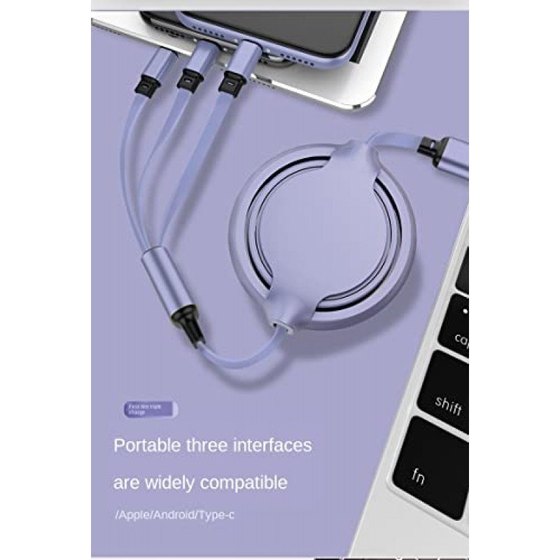 Airtree 3-IN-1 Retractable 3.0 Fast Charger Cord Compatible with Phone/Type C/Micro USB for All Android and iOS Smartphones Airtree 3-IN-1 Retractable 3.0 Fast Charger Cord Compatible with Phone/Type C/Micro USB for All Android and iOS Smartphones