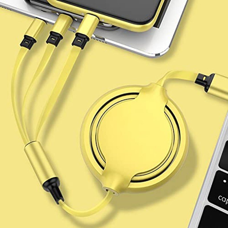 Airtree 3-IN-1 Retractable 3.0 Fast Charger Cord Compatible with Phone/Type C/Micro USB for All Android and iOS Smartphones Airtree 3-IN-1 Retractable 3.0 Fast Charger Cord Compatible with Phone/Type C/Micro USB for All Android and iOS Smartphones