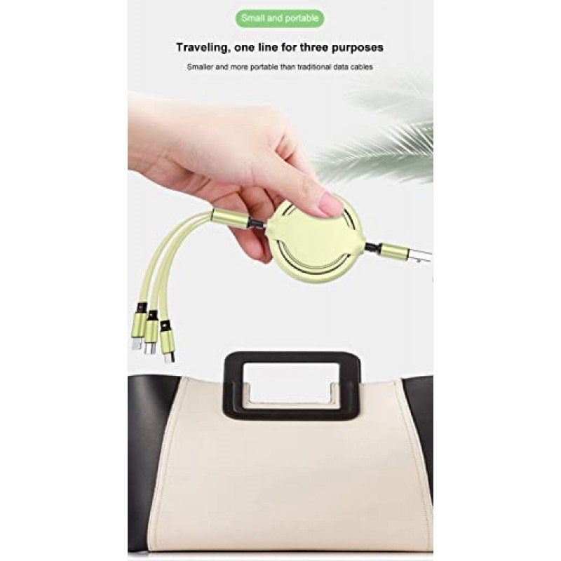 Airtree 3-IN-1 Retractable 3.0 Fast Charger Cord Compatible with Phone/Type C/Micro USB for All Android and iOS Smartphones Airtree 3-IN-1 Retractable 3.0 Fast Charger Cord Compatible with Phone/Type C/Micro USB for All Android and iOS Smartphones