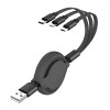 Airtree 3-IN-1 Retractable 3.0 Fast Charger Cord Compatible with Phone/Type C/Micro USB for All Android and iOS Smartphones Airtree 3-IN-1 Retractable 3.0 Fast Charger Cord Compatible with Phone/Type C/Micro USB for All Android and iOS Smartphones
