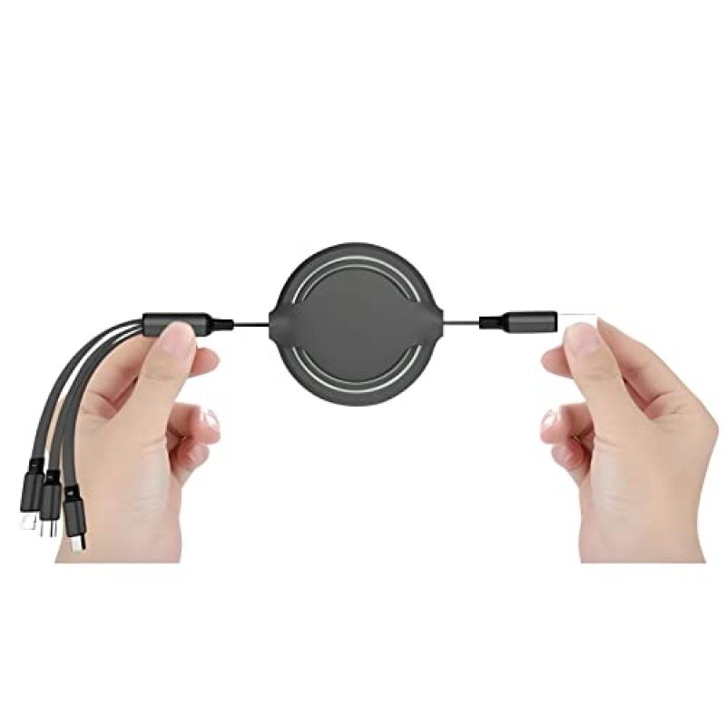 Airtree 3-IN-1 Retractable 3.0 Fast Charger Cord Compatible with Phone/Type C/Micro USB for All Android and iOS Smartphones Airtree 3-IN-1 Retractable 3.0 Fast Charger Cord Compatible with Phone/Type C/Micro USB for All Android and iOS Smartphones
