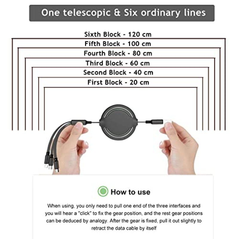 Airtree 3-IN-1 Retractable 3.0 Fast Charger Cord Compatible with Phone/Type C/Micro USB for All Android and iOS Smartphones Airtree 3-IN-1 Retractable 3.0 Fast Charger Cord Compatible with Phone/Type C/Micro USB for All Android and iOS Smartphones