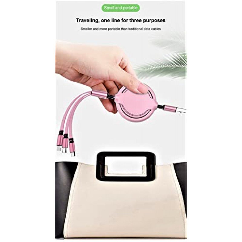 Airtree 3-IN-1 Retractable 3.0 Fast Charger Cord Compatible with Phone/Type C/Micro USB for All Android and iOS Smartphones Airtree 3-IN-1 Retractable 3.0 Fast Charger Cord Compatible with Phone/Type C/Micro USB for All Android and iOS Smartphones