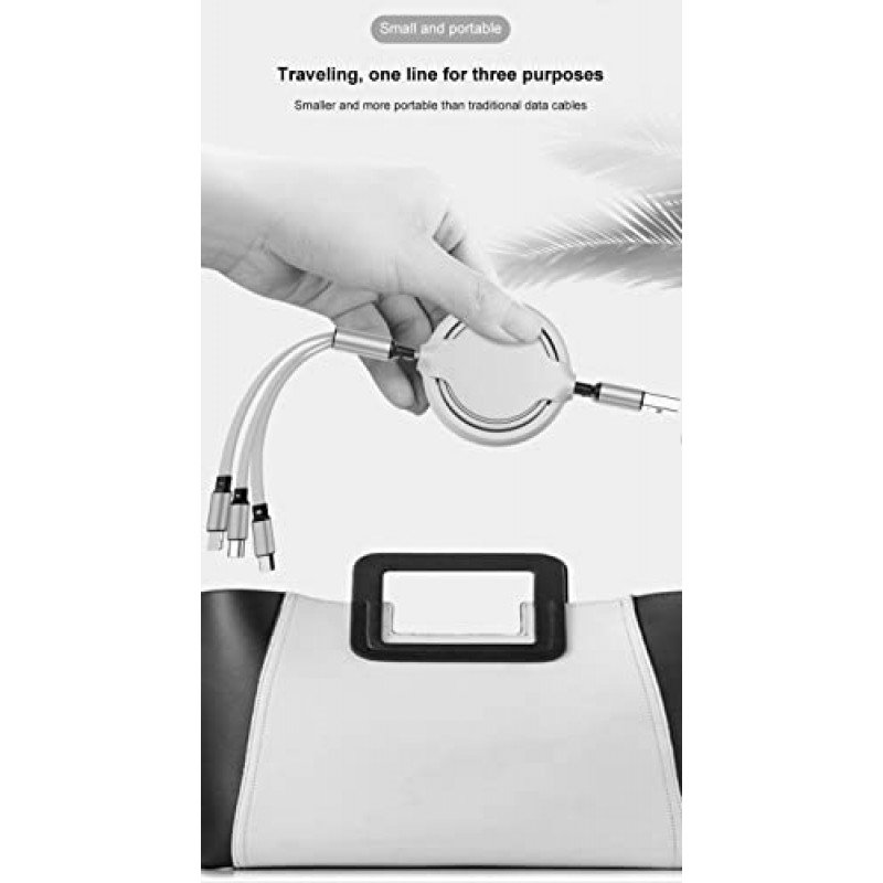 Airtree 3-IN-1 Retractable 3.0 Fast Charger Cord Compatible with Phone/Type C/Micro USB for All Android and iOS Smartphones Airtree 3-IN-1 Retractable 3.0 Fast Charger Cord Compatible with Phone/Type C/Micro USB for All Android and iOS Smartphones