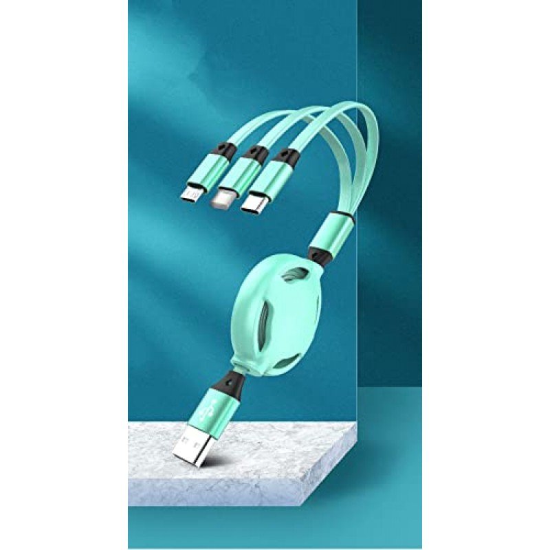 Airtree 3-IN-1 Retractable 3.0 Fast Charger Cord Compatible with Phone/Type C/Micro USB for All Android and iOS Smartphones Airtree 3-IN-1 Retractable 3.0 Fast Charger Cord Compatible with Phone/Type C/Micro USB for All Android and iOS Smartphones