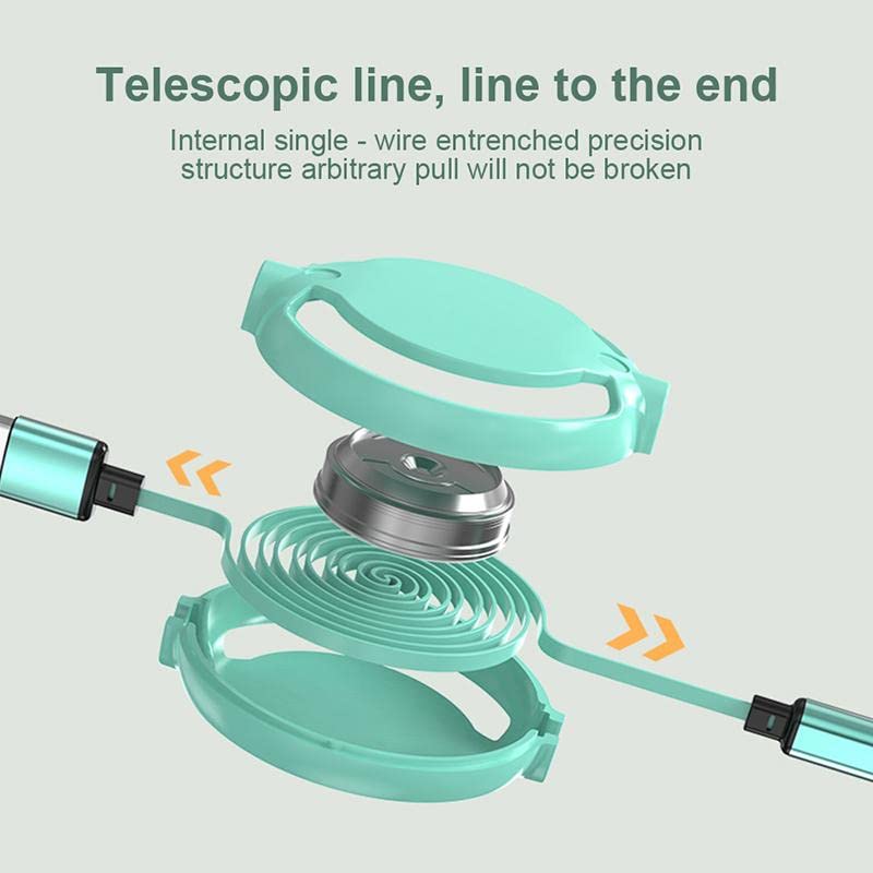Airtree 3-IN-1 Retractable 3.0 Fast Charger Cord Compatible with Phone/Type C/Micro USB for All Android and iOS Smartphones Airtree 3-IN-1 Retractable 3.0 Fast Charger Cord Compatible with Phone/Type C/Micro USB for All Android and iOS Smartphones
