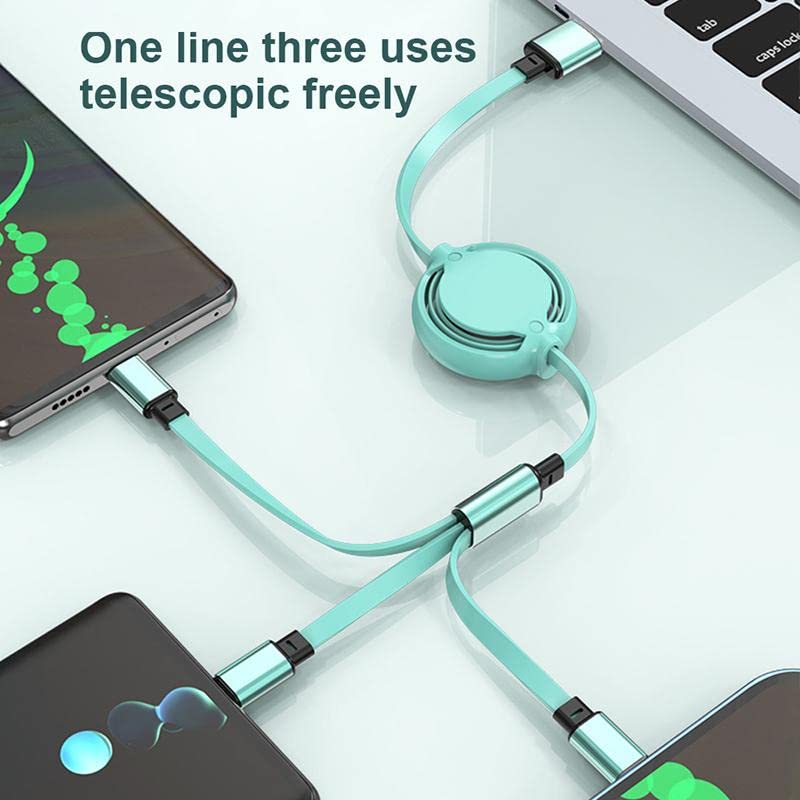 Airtree 3-IN-1 Retractable 3.0 Fast Charger Cord Compatible with Phone/Type C/Micro USB for All Android and iOS Smartphones Airtree 3-IN-1 Retractable 3.0 Fast Charger Cord Compatible with Phone/Type C/Micro USB for All Android and iOS Smartphones