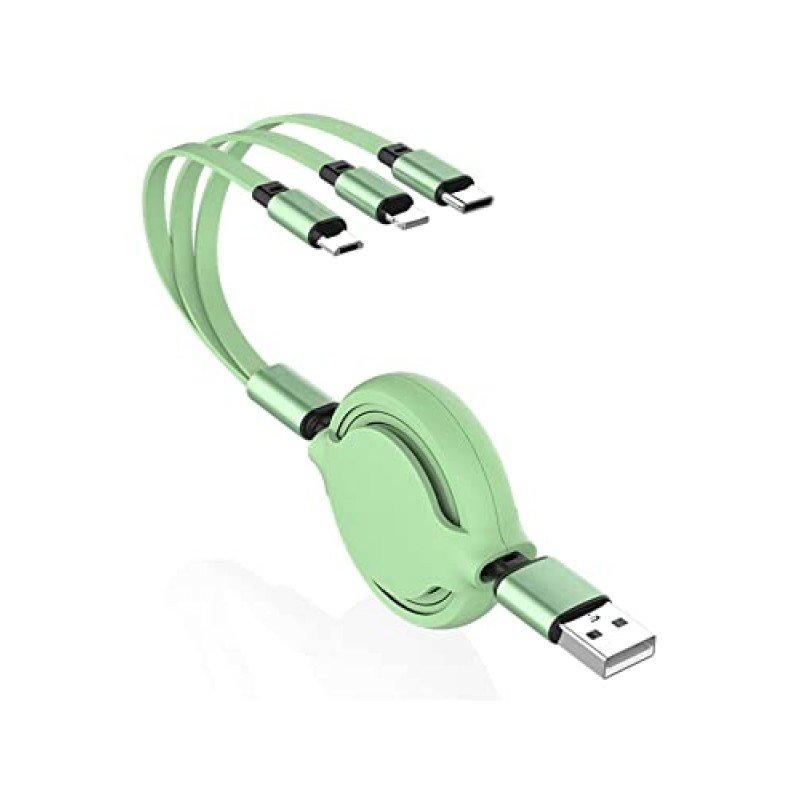 Airtree 3-IN-1 Retractable 3.0 Fast Charger Cord Compatible with Phone/Type C/Micro USB for All Android and iOS Smartphones Airtree 3-IN-1 Retractable 3.0 Fast Charger Cord Compatible with Phone/Type C/Micro USB for All Android and iOS Smartphones