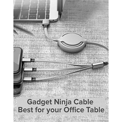 Airtree 3-IN-1 Retractable 3.0 Fast Charger Cord Compatible with Phone/Type C/Micro USB for All Android and iOS Smartphones Airtree 3-IN-1 Retractable 3.0 Fast Charger Cord Compatible with Phone/Type C/Micro USB for All Android and iOS Smartphones
