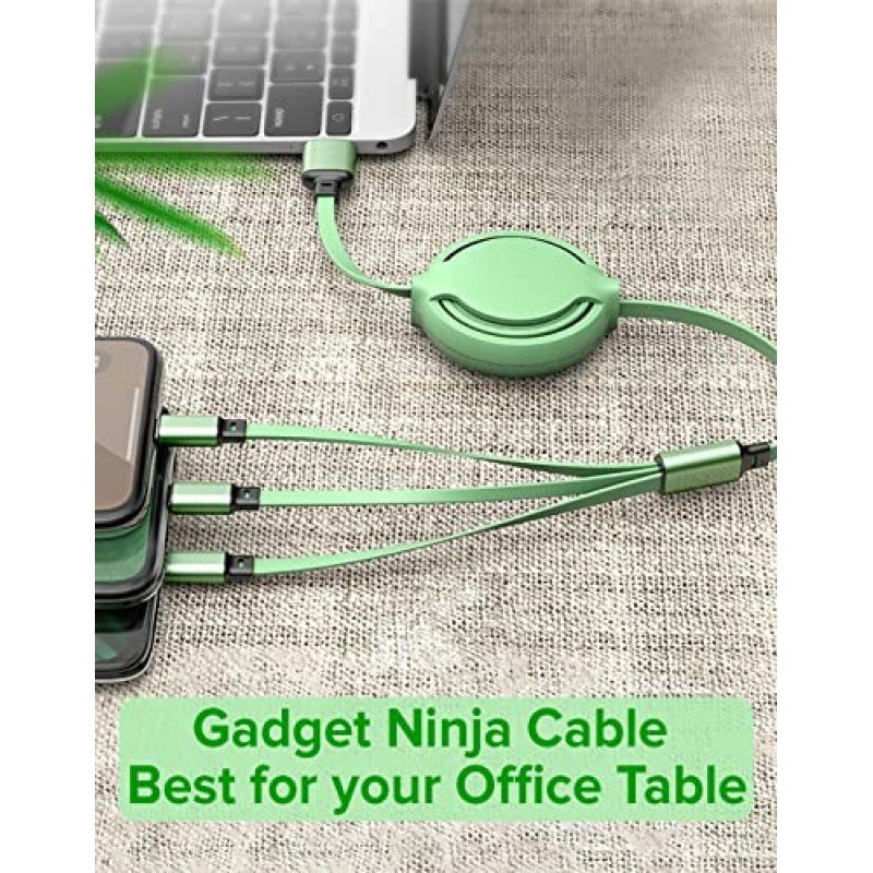 Airtree 3-IN-1 Retractable 3.0 Fast Charger Cord Compatible with Phone/Type C/Micro USB for All Android and iOS Smartphones Airtree 3-IN-1 Retractable 3.0 Fast Charger Cord Compatible with Phone/Type C/Micro USB for All Android and iOS Smartphones