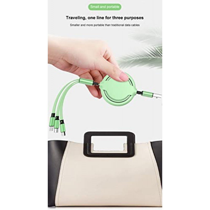 Airtree 3-IN-1 Retractable 3.0 Fast Charger Cord Compatible with Phone/Type C/Micro USB for All Android and iOS Smartphones Airtree 3-IN-1 Retractable 3.0 Fast Charger Cord Compatible with Phone/Type C/Micro USB for All Android and iOS Smartphones