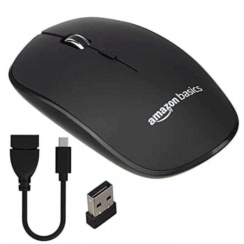 Airtree Wireless Mouse 2.4 GHz Connection 1600 DPI Type - C Adapter Upto 12 Months of Battery Life Airtree Wireless Mouse 2.4 GHz Connection 1600 DPI Type - C Adapter Upto 12 Months of Battery Life