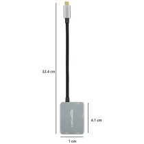 AmazonBasics Amazon Basics 4-in-1 USB Type C Adapter (Grey) Port
